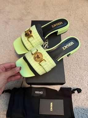 Versace Medusa Mint Sandals!